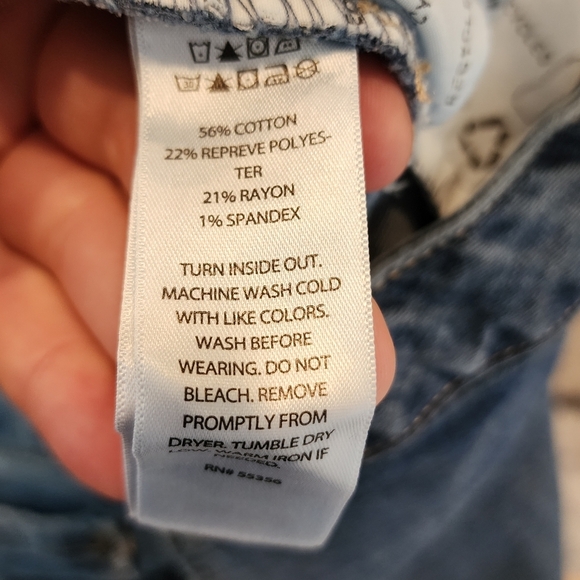 NWT Rachel Zoe Stretch Denim Maxi Skirt Front Slit Medium Wash size 14. - Picture 15 of 15